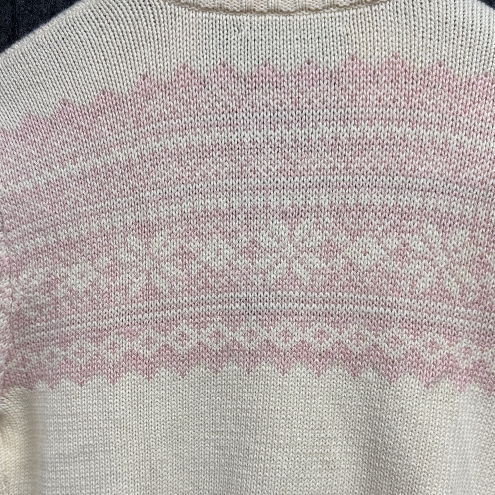 Ralph Lauren Petite Cream and Pink Sweater - Picture 4 of 6